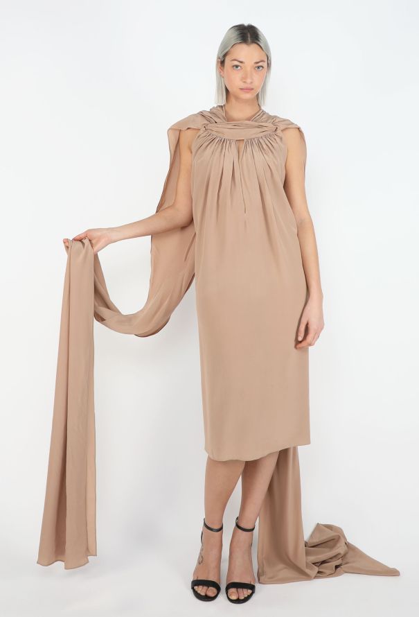 Saint Laurent RARE Spring 2002 Draped Sheath Dress - 6