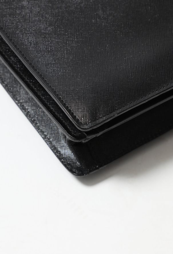 Prada Black grained Saffiano leather Briefcase - 7