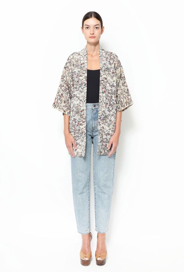 World Treasures Authentic Botanic Jacquard Kimono - 3
