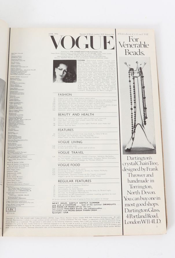 VOGUE UK 1976 David Bailey Summer Issue Set - 6