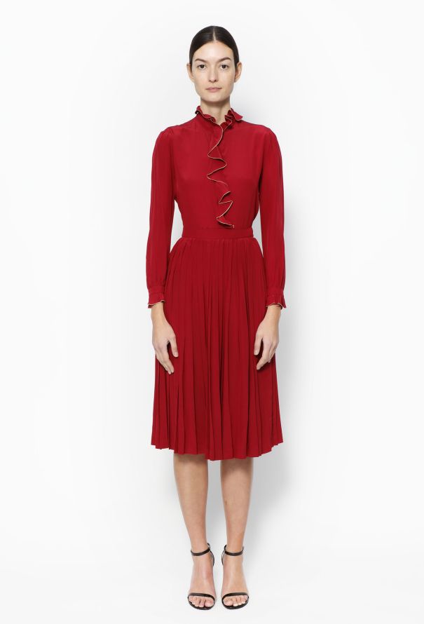 Louis Féraud '90s Pleated Silk Ensemble - 2