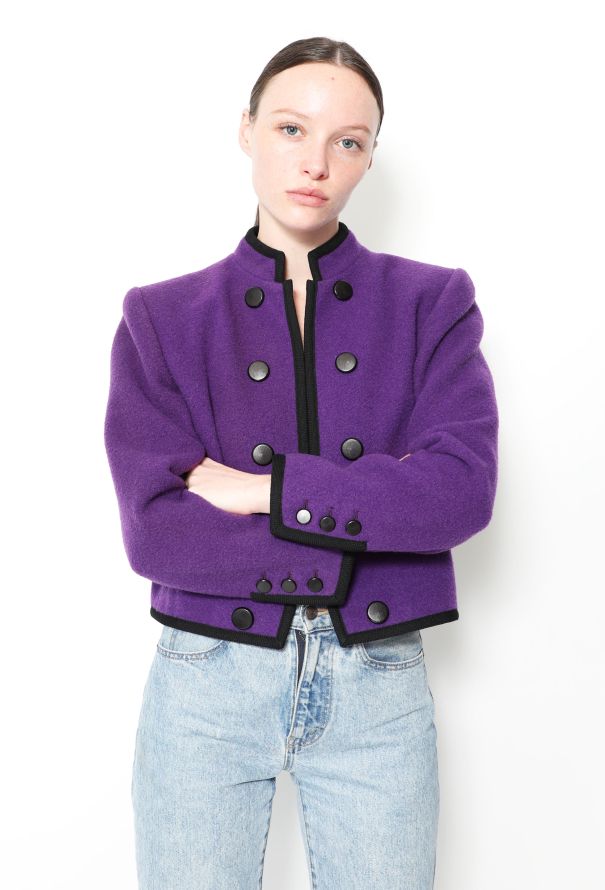 Saint Laurent F/W 1983 Wool Military Jacket - 3