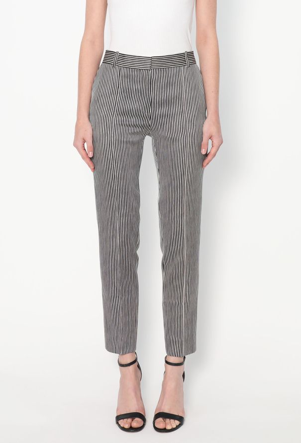 Céline Tapered Silk Pinstripe Trousers - 3