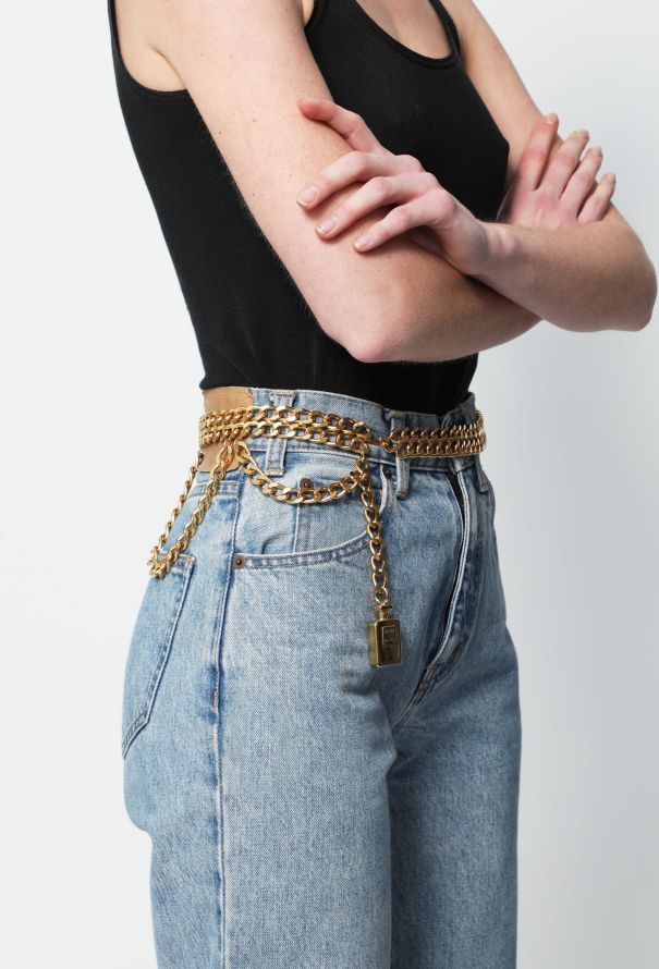 Chanel ICONIC Late '80s Coco Perfume Chainlink Belt - 5