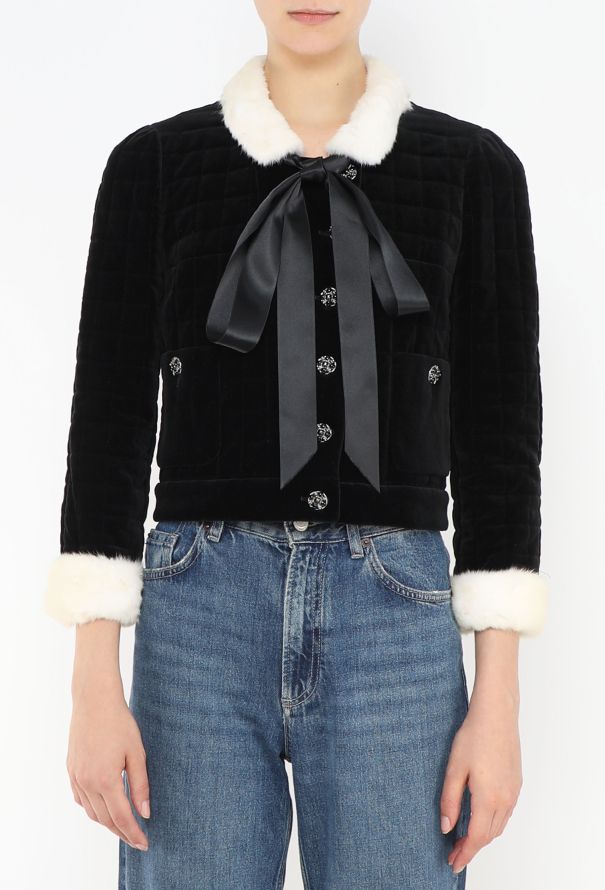 Chanel Pre-Fall 2006 Paris-New York Hermine Fur Gripoix Jacket - 1