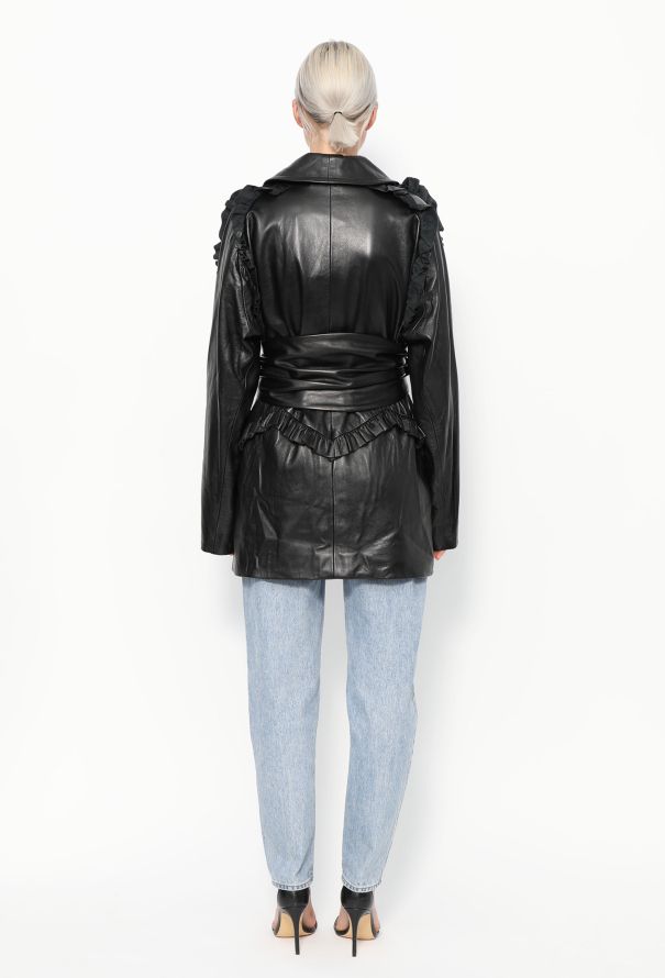 Rodarte F/W 2016 Ruffled Leather Jacket - 6