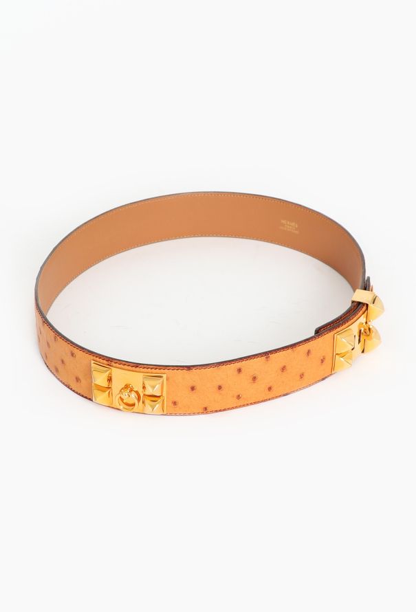Hermès 1995 Ostrich 'Collier de Chien' Belt - 3