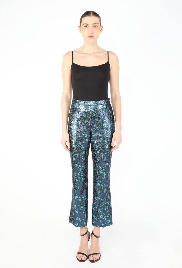Prada Iridescent Brocade Trousers - 1