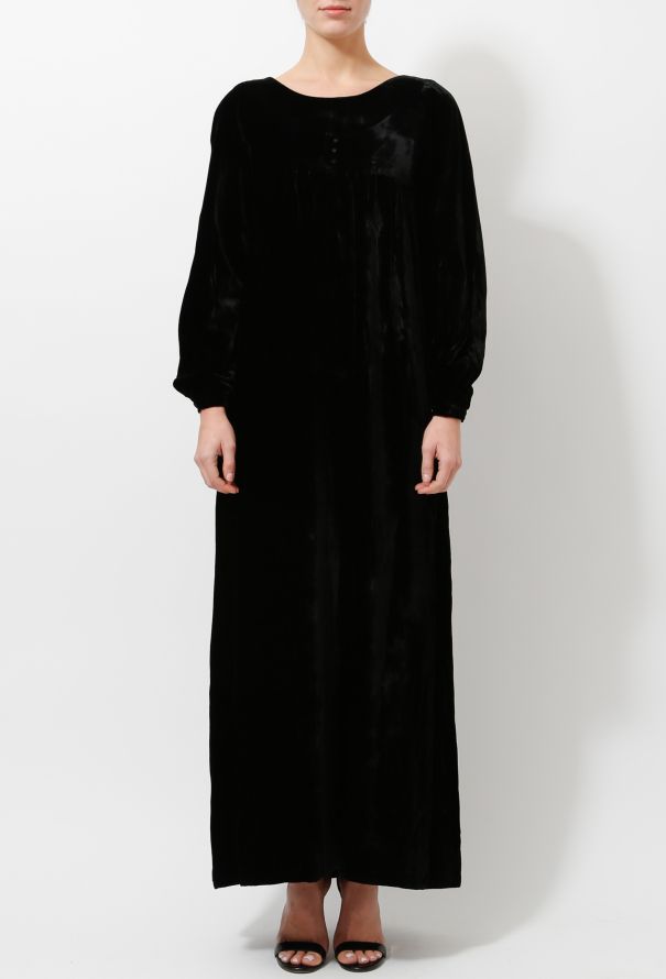 Saint Laurent 60s Couture Velvet Maxi Dress - 3