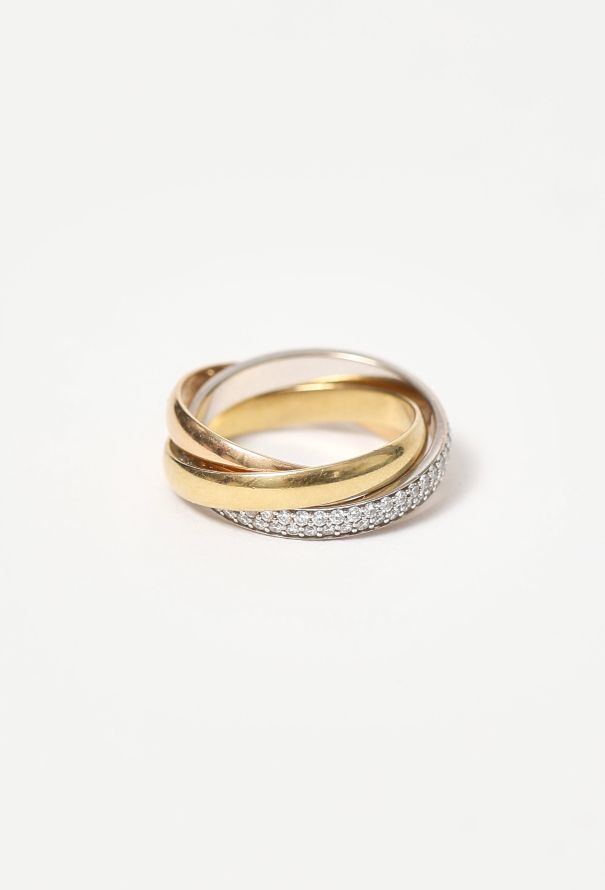 Cartier 18k Gold & Diamond Trinity Ring - 5