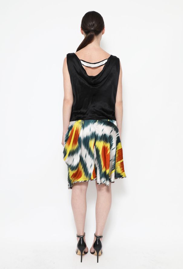 Balenciaga F/W 2007 Ikat Silk Dress - 5