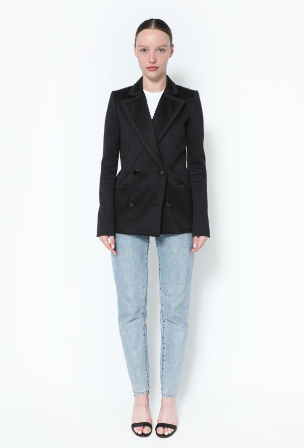 Balenciaga Notched Double-Breasted Blazer - 3