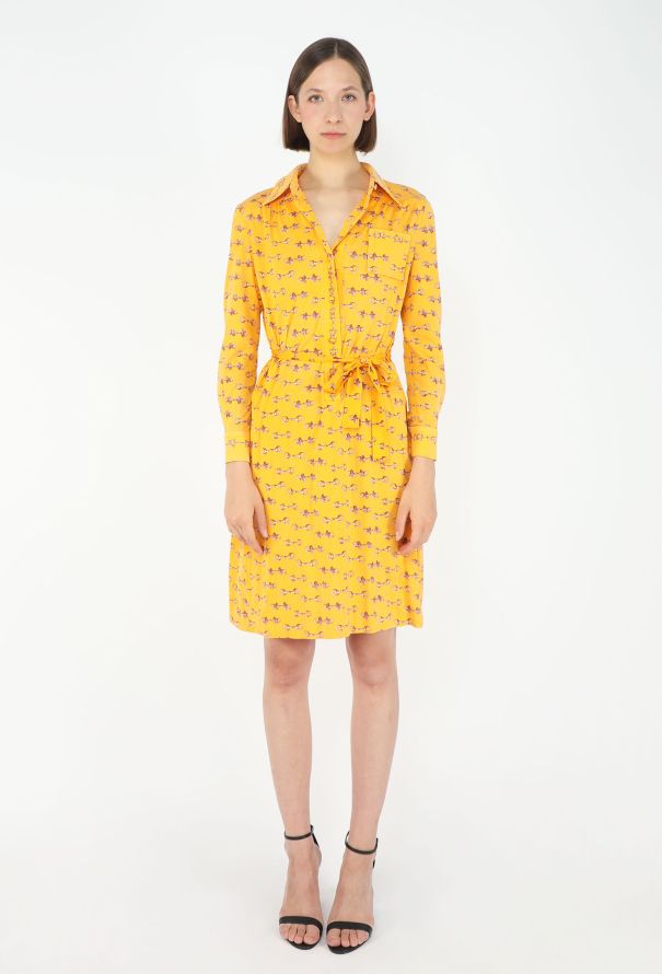 Hermès '70s Equestrian Horsebit Shirt Dress - 1