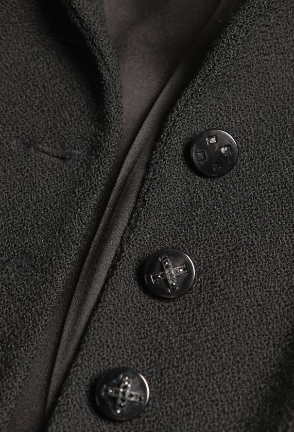 Chanel F/W 2006 Crêpe Cutaway Coat - 8