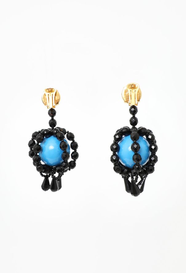 Prada Resort 2011 Beaded Clip Earrings - 4