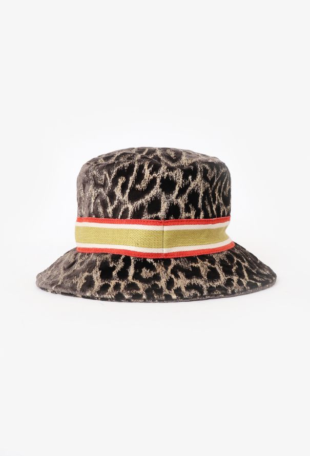 Dior 2021 Velvet Leopard Bucket Hat - 3