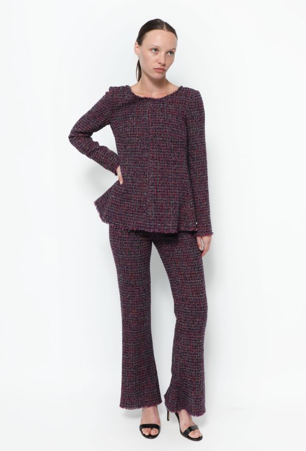 Chanel Frayed Bouclé 'CC' Pant Ensemble - 2