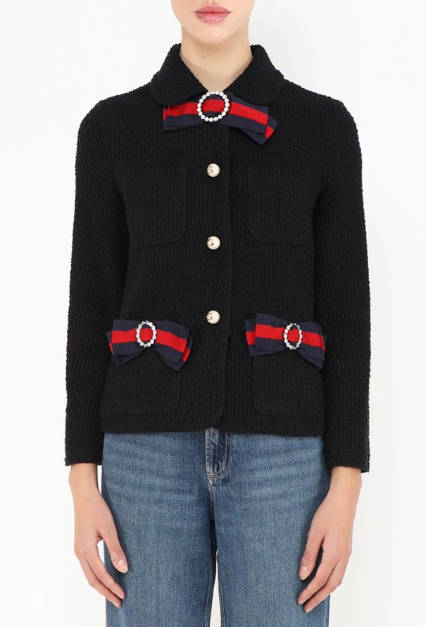 Gucci Pre-Fall 2017 Tweed Ribbon Jacket - 1