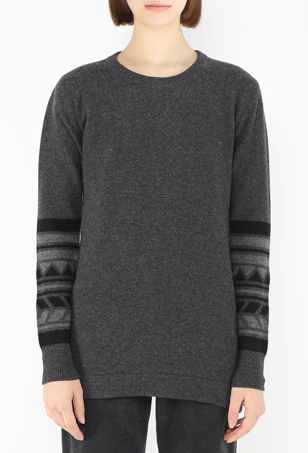 Chanel '80s Scottish Grey Cashmere Sweater - 2