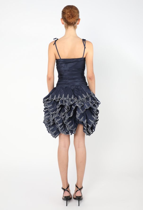 Angelo Tarlazzi Ruffled Taffeta Dress - 3