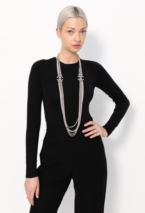 Chanel 2022 Strass 'CC' Chainlink Sautoir - 2