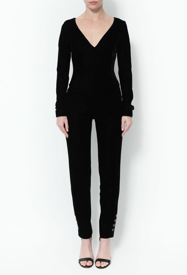 Chanel COLLECTOR F/W 1994 Velvet Jumpsuit - 4