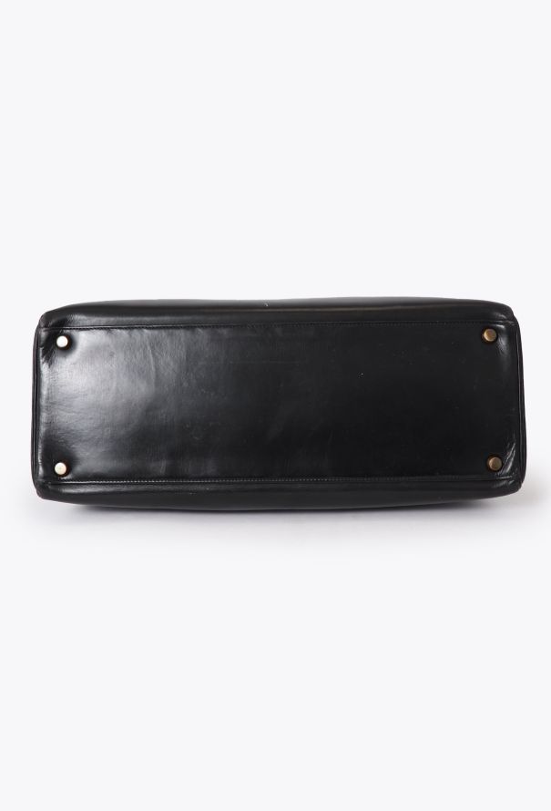 Hermès Vintage Black Box Kelly Retourné 35 - 7