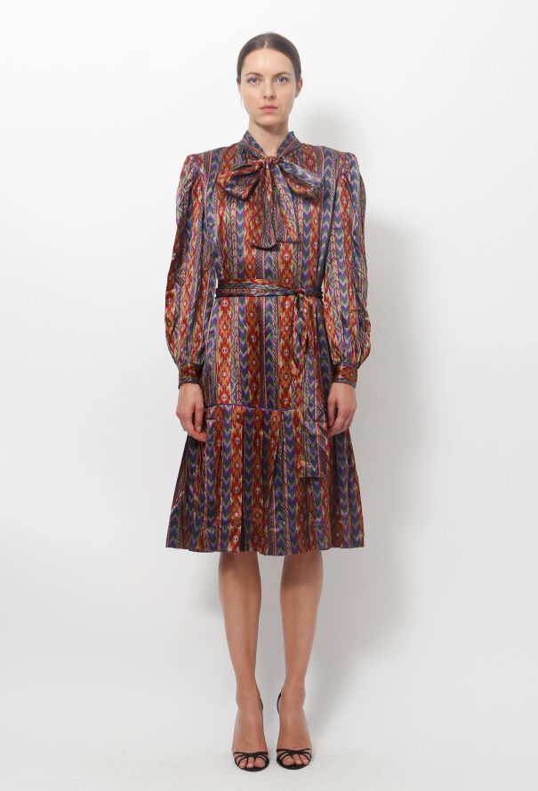 Exquisite Vintage Aztec Print Dress - 2