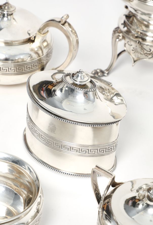 Tiffany & Co 1860s Grecian 7-piece Sterling Tea & Coffee Set - 3
