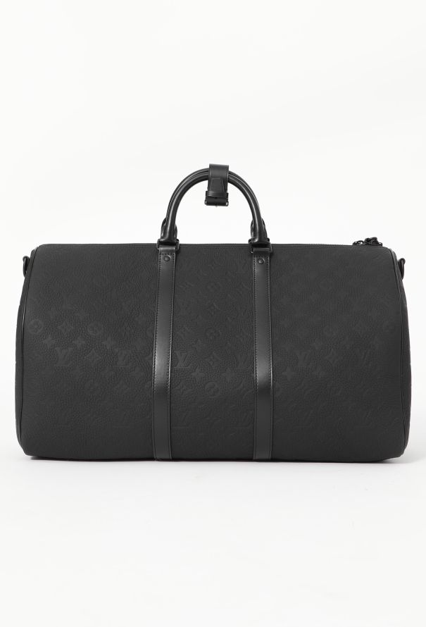 Louis Vuitton Keepall 50 - Black Monogram Shadow Leather - 4