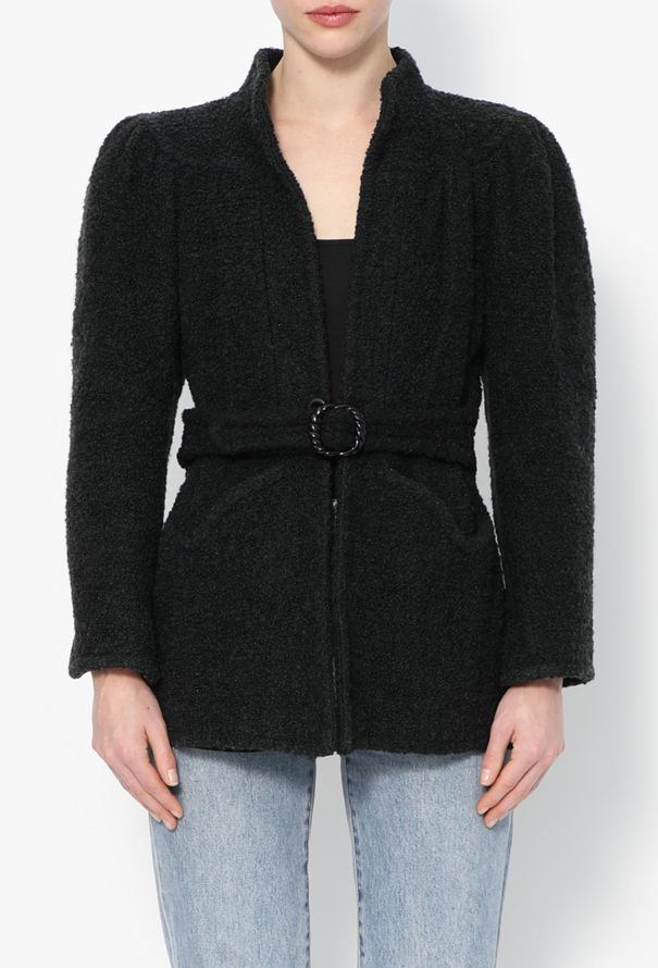 Ossie Clark Rare '70s Belted Bouclé Jacket - 1