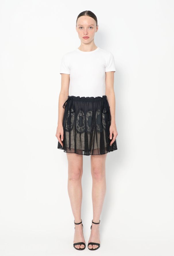 Chloé Scalloped Silk Lace Skirt - 3