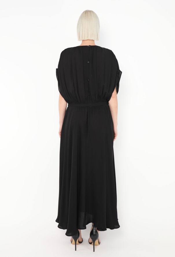 Valentino 2024 Pleated Silk Maxi Dress - 4