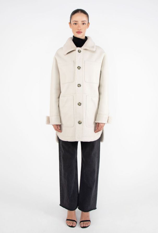 Yves Salomon Reversible Teddy Shearling Coat - 3