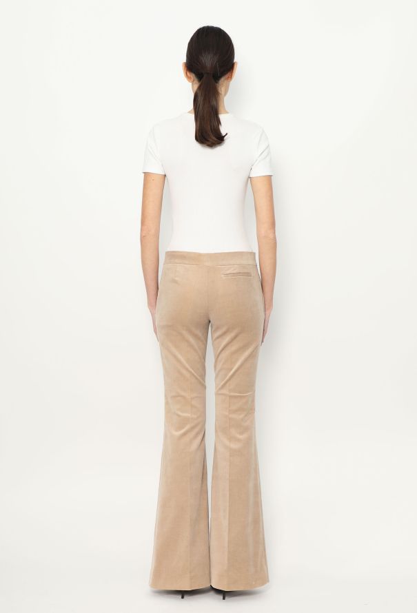 Gucci Early 2000s Flared Velvet Trousers - 4