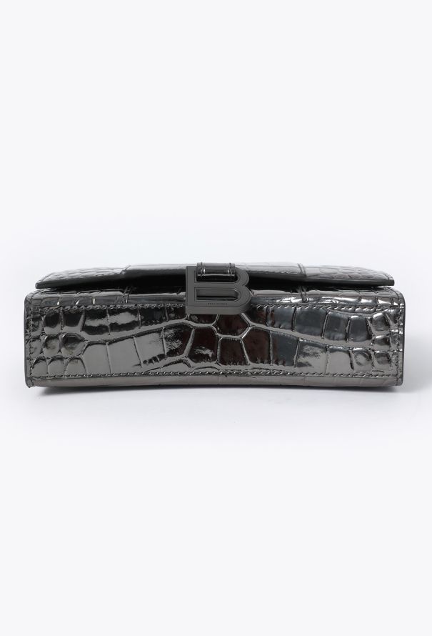 Balenciaga Embossed Hourglass Wallet on Chain - 6