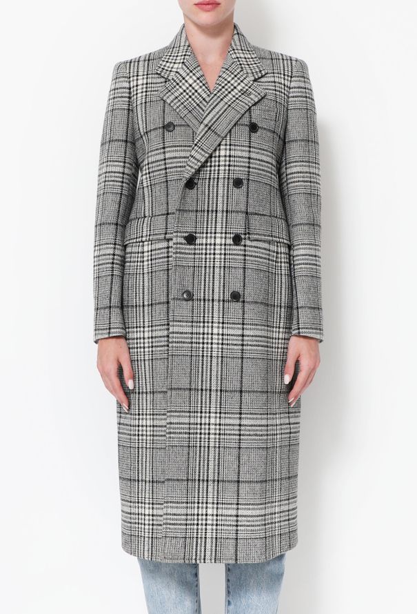 Balenciaga 2021 Checkered Wool Coat - 3