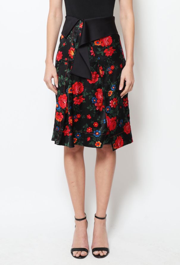 Céline S/S 2015 Draped Silk Skirt - 3