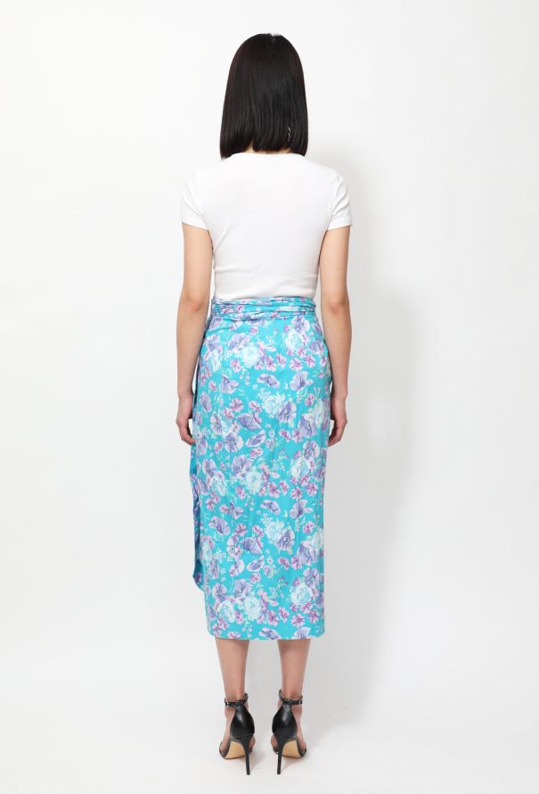 80s Laura Ashley Floral Wrap Skirt - 5