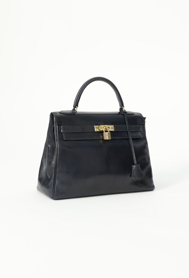 Hermès '60s Navy Box Kelly 32 Retourné - 3