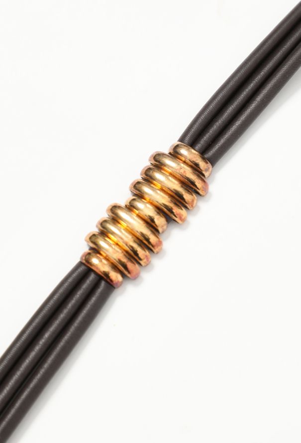 Bottega Veneta F/W 2019 Piped Vermeil Leather Choker - 4