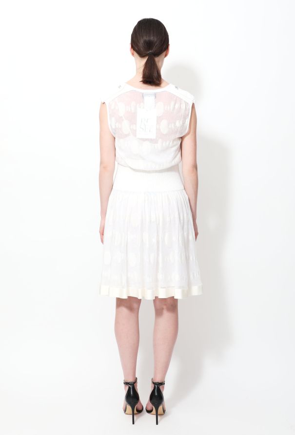 Chanel 2016 Embroidered 'CC'  Flared Dress - 4