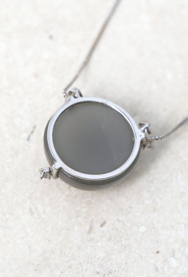 Vintage & Antique 18k White Gold, Moonstone & Diamond Necklace - 7