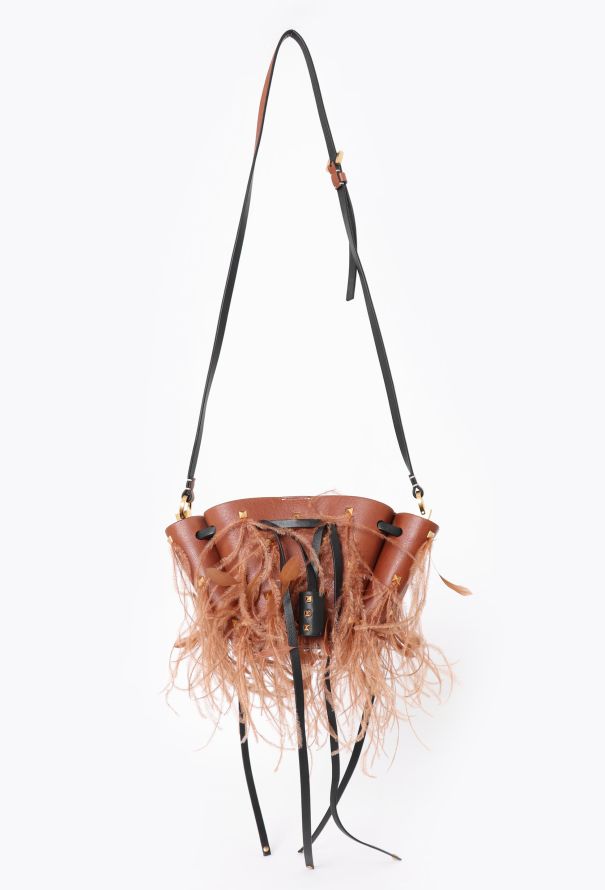 Valentino S/S 2019 Rockstud & Feather Small Bucket Bag - 4
