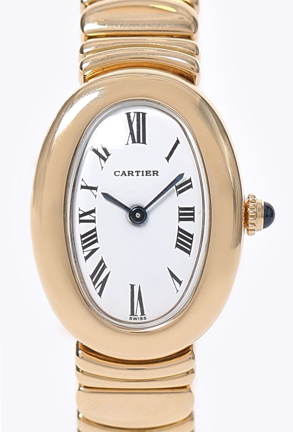 Cartier 18k Yellow Gold Baignoire Watch – Full Gold Bracelet - 3