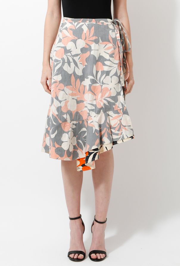 Céline Floral Ruffled Cotton Skirt - 2