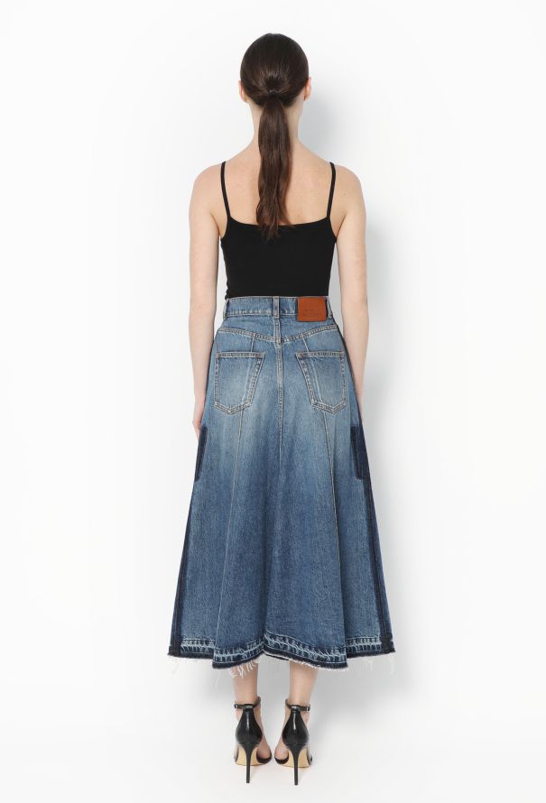 Alexander McQueen F/W 2021 Flared Denim Skirt - 5