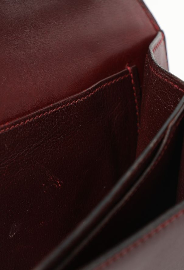 Hermès '70s Bordeaux Box Shoulder Bag - 16