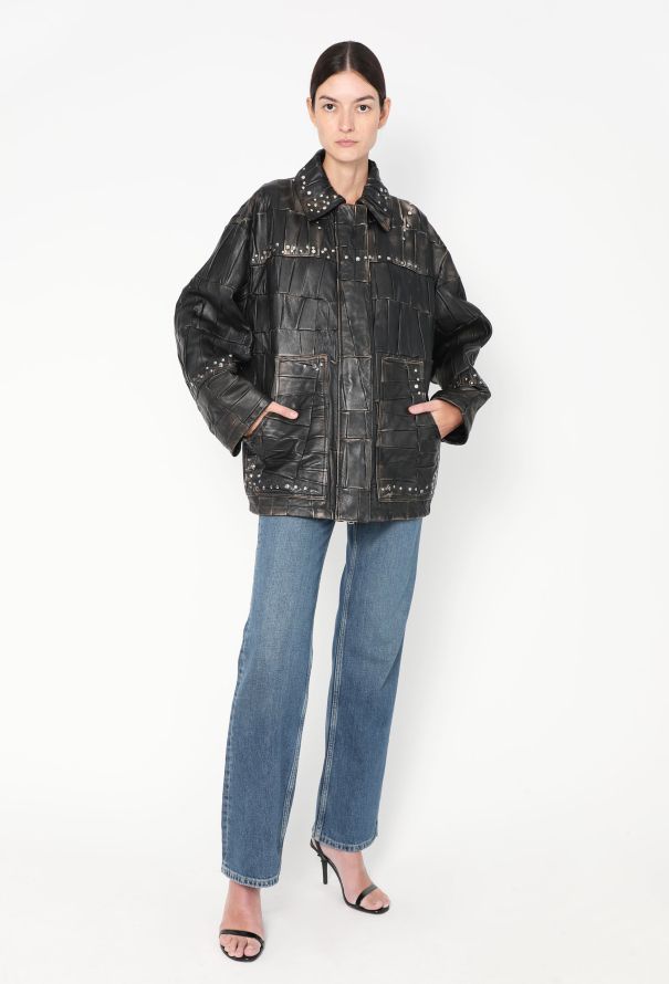 Prada S/S 2024 Studded Leather Jacket - 3