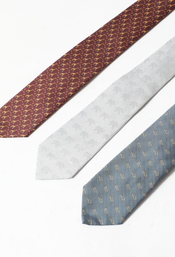 Hermès Vintage 'Savana' Tie Set - 3